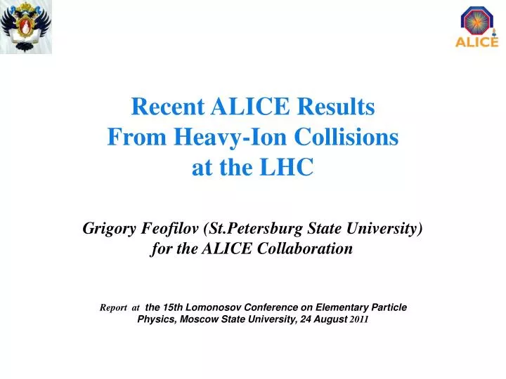 recent alice results from heavy ion collisions at the lhc