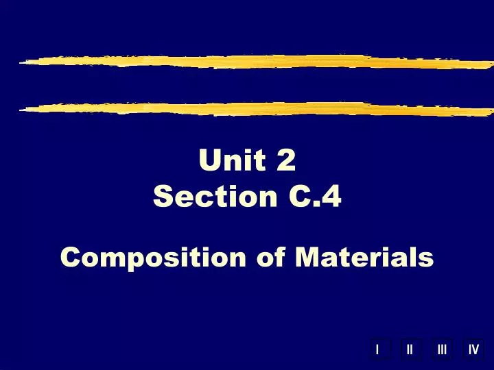 composition of materials