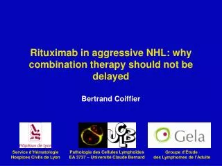 Rituximab in aggressive NHL: why combination therapy should not be delayed