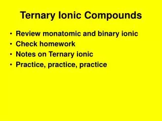 Ternary Ionic Compounds