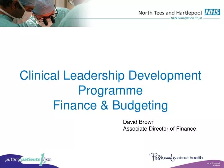 clinical leadership development programme finance budgeting