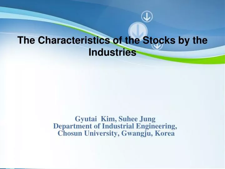 gyutai kim suhee jung department of industrial engineering chosun university gwangju korea