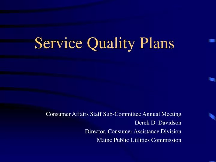 service quality plans