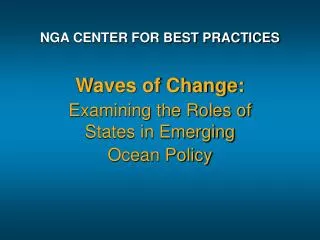 NGA CENTER FOR BEST PRACTICES