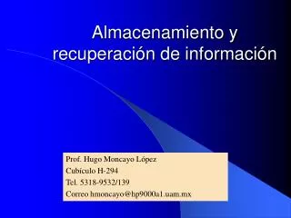 almacenamiento y recuperaci n de informaci n