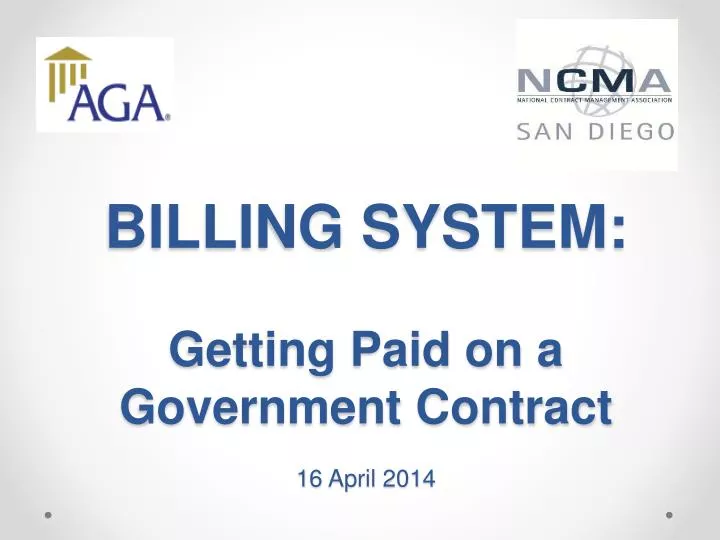 billing system getting paid on a government contract 16 april 2014