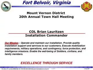 Fort Belvoir, Virginia