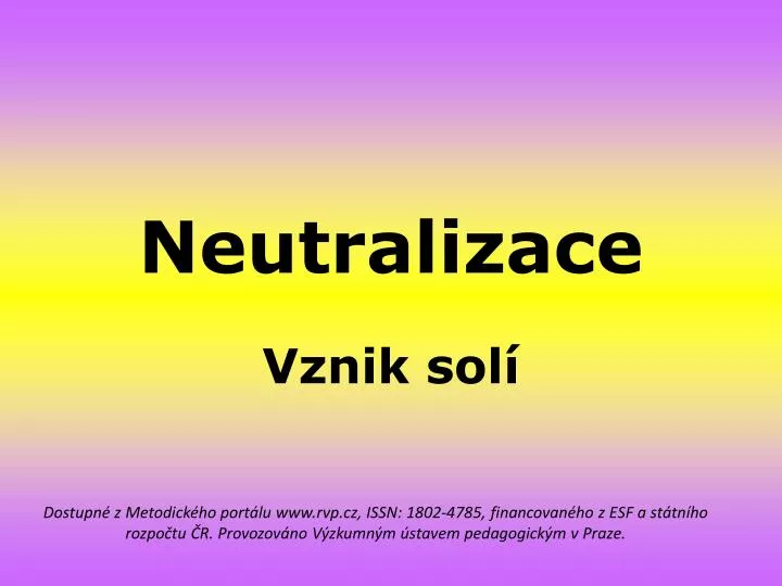 neutralizace