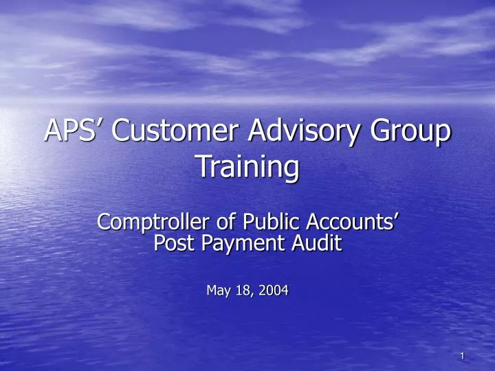aps customer advisory group training