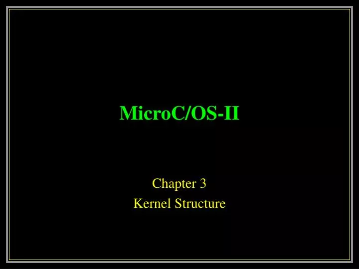 microc os ii