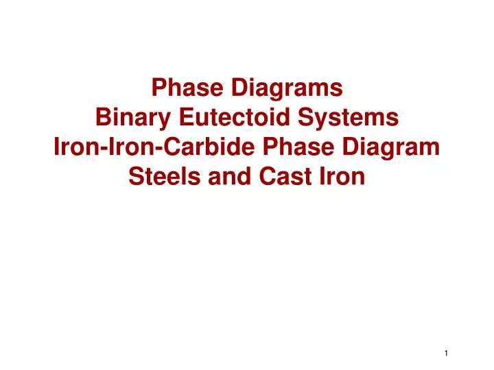 phase diagrams binary eutectoid systems iron iron carbide phase diagram steels and cast iron