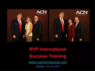 RVP International Success Training rvpinternational Updated - Dec 26, 2012