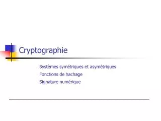 cryptographie