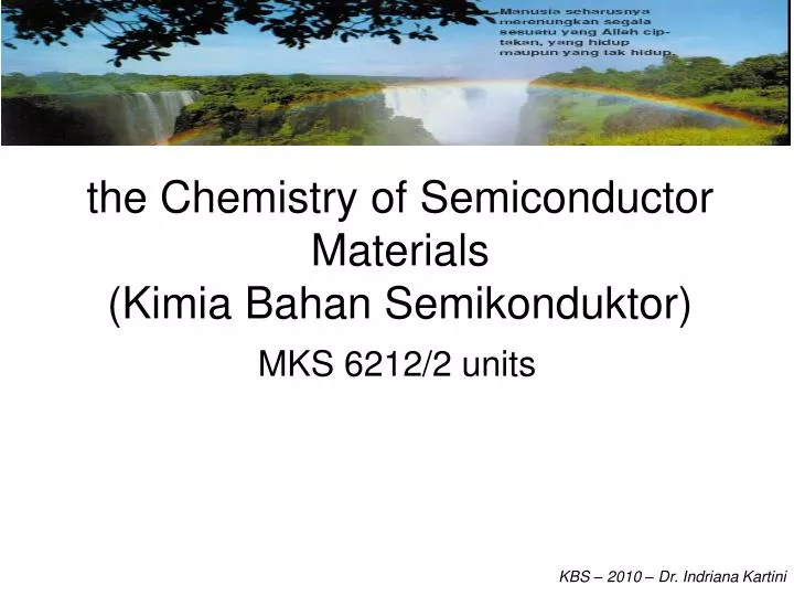 the chemistry of semiconductor materials kimia bahan semikonduktor
