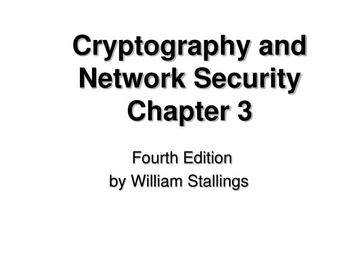 cryptography and network security chapter 3