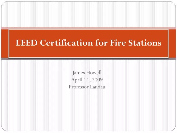 leed certification for fire stations