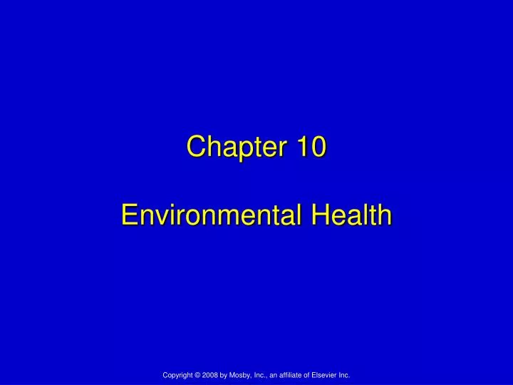 chapter 10 environmental health