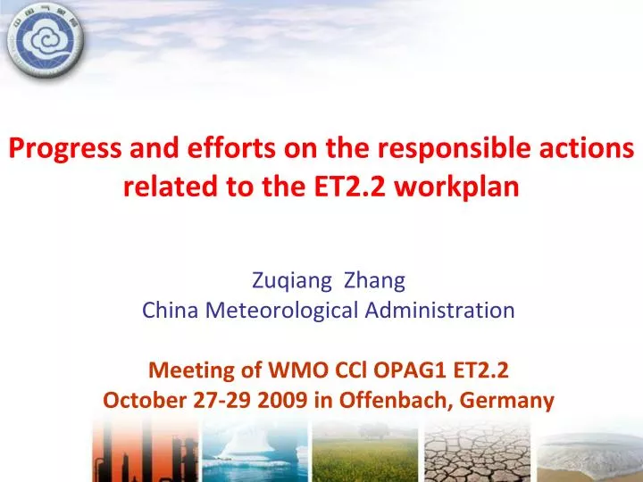 progress and efforts on the responsible actions related to the et2 2 workplan