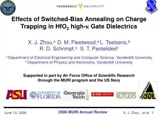 Effects of Switched-Bias Annealing on Charge Trapping in HfO 2 high- ? Gate Dielectrics