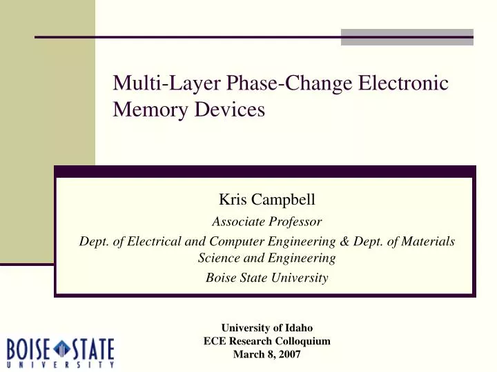 multi layer phase change electronic memory devices