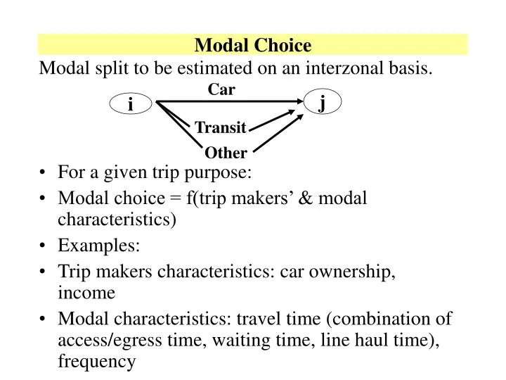 modal choice