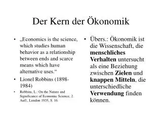 der kern der konomik