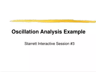 Oscillation Analysis Example