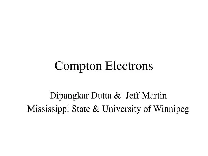 compton electrons