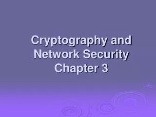 cryptography and network security chapter 3