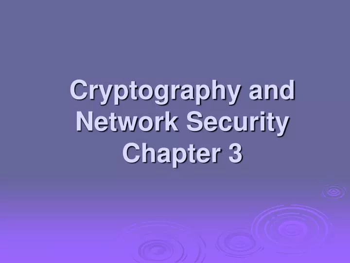 cryptography and network security chapter 3