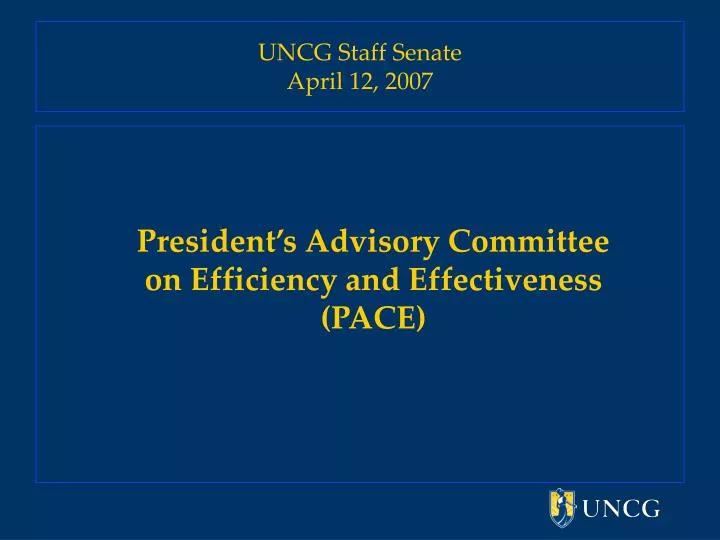 uncg staff senate april 12 2007