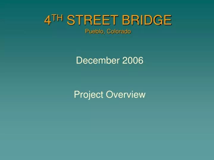 4 th street bridge pueblo colorado