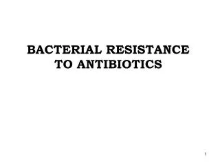 Drug Resistance: