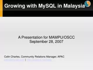 Growing with MySQL in Malaysia