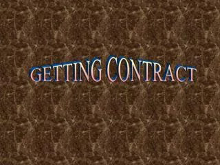 GETTING CONTRACT
