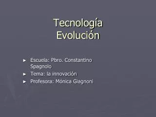 tecnolog a evoluci n