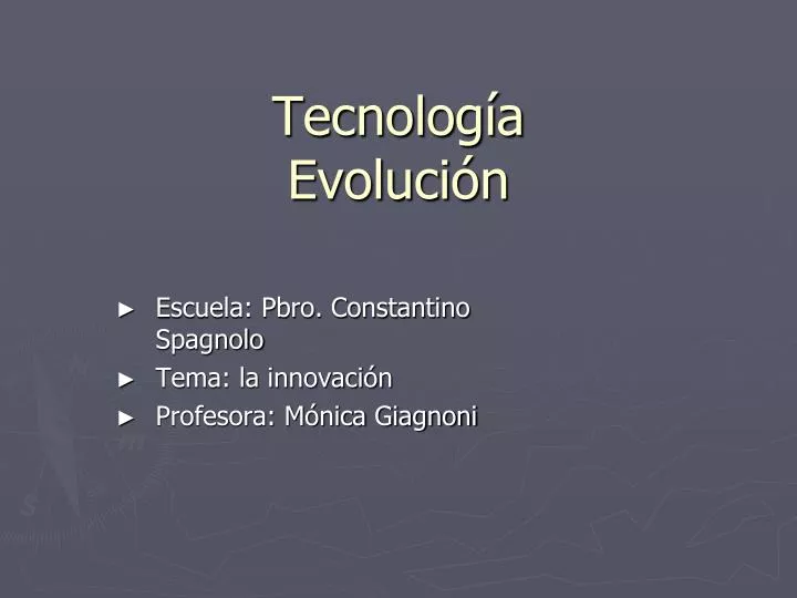 tecnolog a evoluci n