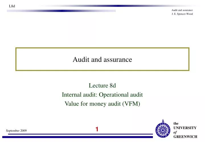 audit and assurance