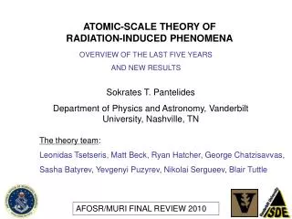 ATOMIC-SCALE THEORY OF RADIATION-INDUCED PHENOMENA