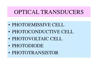 optical transducers
