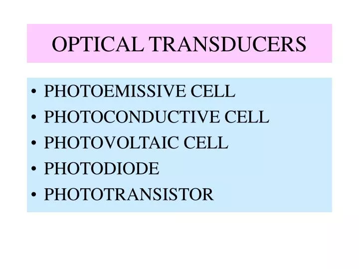 optical transducers