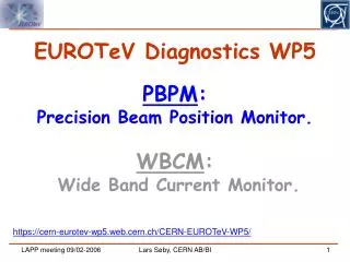 EUROTeV Diagnostics WP5