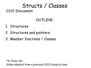 Structs / Classes