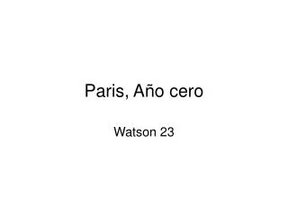 paris a o cero