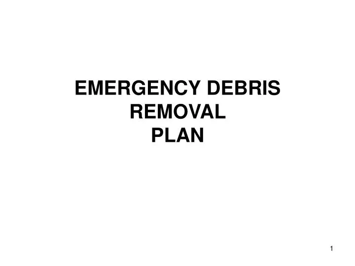 emergency debris removal plan