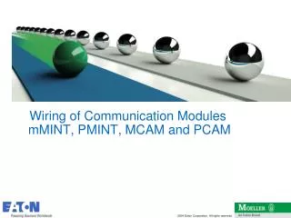 Wiring of Communication Modules mMINT, PMINT, MCAM and PCAM
