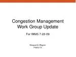 Congestion Management Work Group Update - slide 1