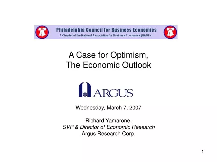 a case for optimism the economic outlook