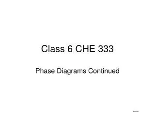 Class 6 CHE 333