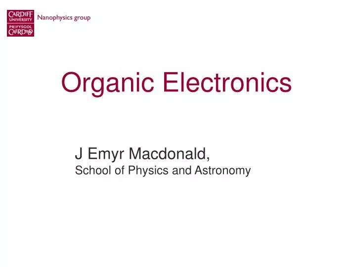 organic electronics